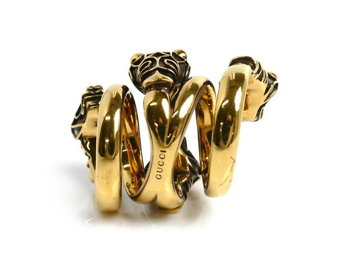 Anello doppio giro testa di tigre GUCCI - vista 4