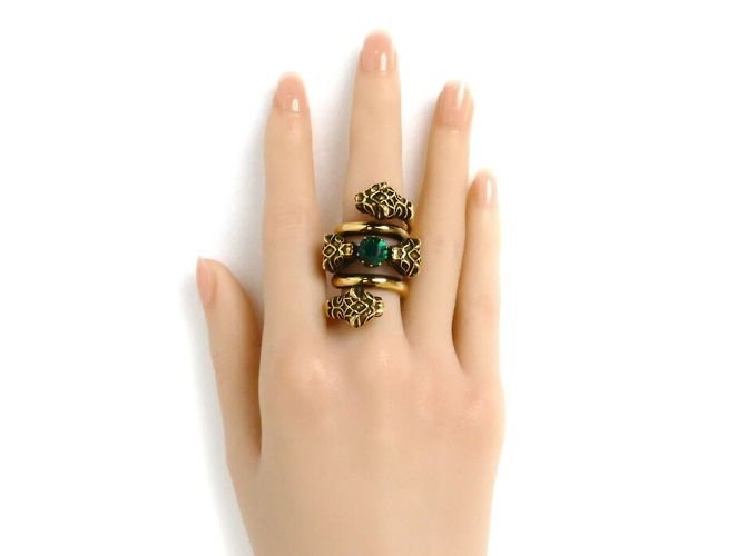 Anello doppio giro testa di tigre GUCCI - vista 7