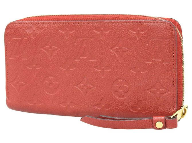 Louis Vuitton Monogram Empreinte Zippy Wallet Case Red - view 2