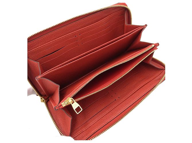 Louis Vuitton Monogram Empreinte Zippy Wallet Case Red - view 3