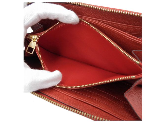 Louis Vuitton Monogram Empreinte Zippy Wallet Case Red - view 4