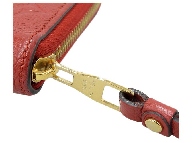 Louis Vuitton Monogram Empreinte Zippy Wallet Case Red - view 6