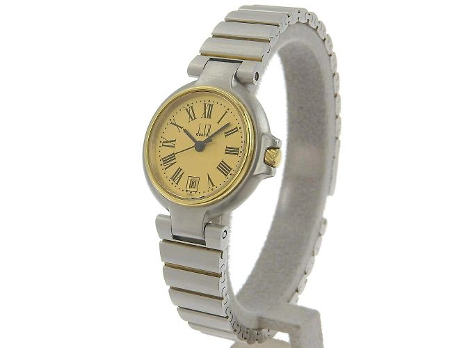 Alfred Dunhill Reloj de pulsera chapado en oro Dunhill Millennium Plata Dorado - vista 2