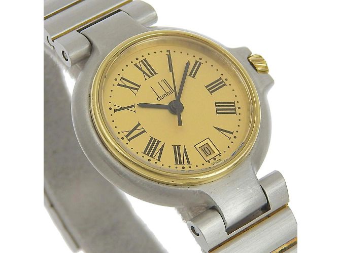 Alfred Dunhill Reloj de pulsera chapado en oro Dunhill Millennium Plata Dorado - vista 3