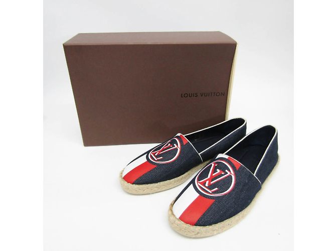 Scarpe Slip On da Donna Louis Vuitton Bianco Rosso Blu navy - vista 12