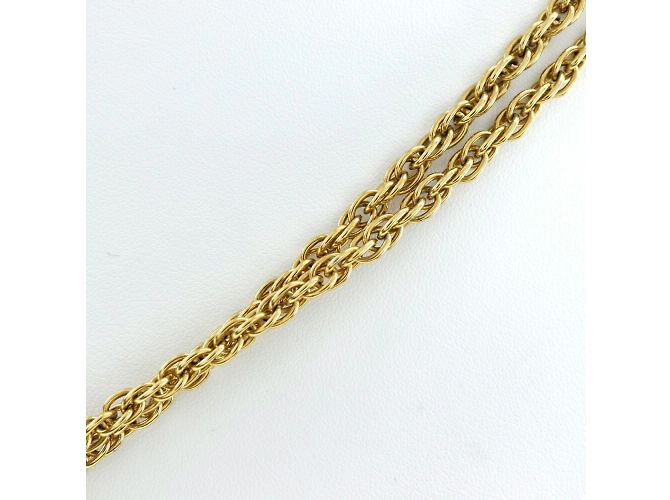 Collana Loupe Vintage Placcata Oro Chanel D'oro - vista 4
