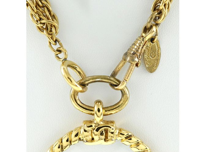 Collana Loupe Vintage Placcata Oro Chanel D'oro - vista 5
