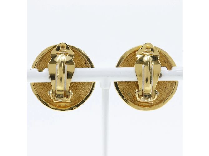 Vintage Gold Plated Clip Ohrringe Chanel Matelassé - Ansicht 3