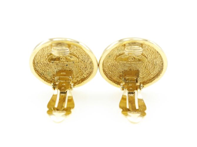 Vintage Gold Plated Clip Ohrringe Chanel Matelassé - Ansicht 4
