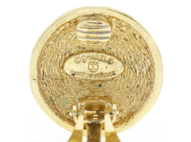 Vintage Gold Plated Clip Ohrringe Chanel Matelassé - Ansicht 6