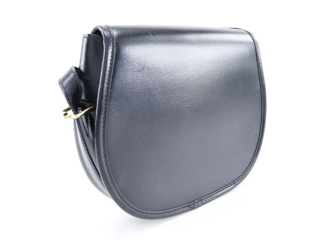 Hermès Bolso de Hombro Double H de Piel de Ternera Vintage Hermes Negro - vista 3