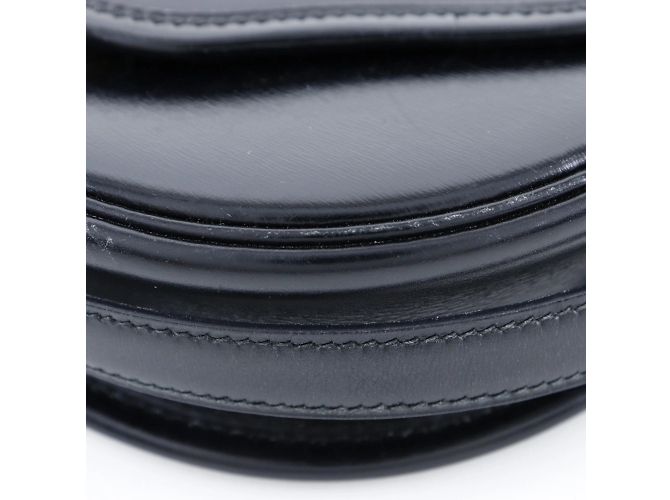 Hermès Bolso de Hombro Double H de Piel de Ternera Vintage Hermes Negro - vista 5