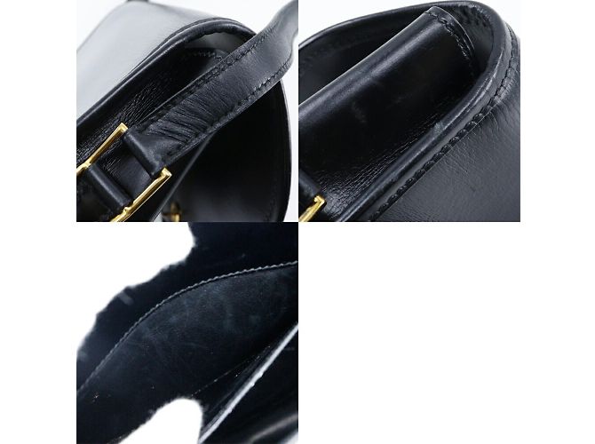 Hermès Bolso de Hombro Double H de Piel de Ternera Vintage Hermes Negro - vista 7