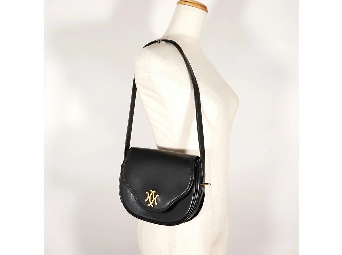 Hermès Bolso de Hombro Double H de Piel de Ternera Vintage Hermes Negro - vista 9
