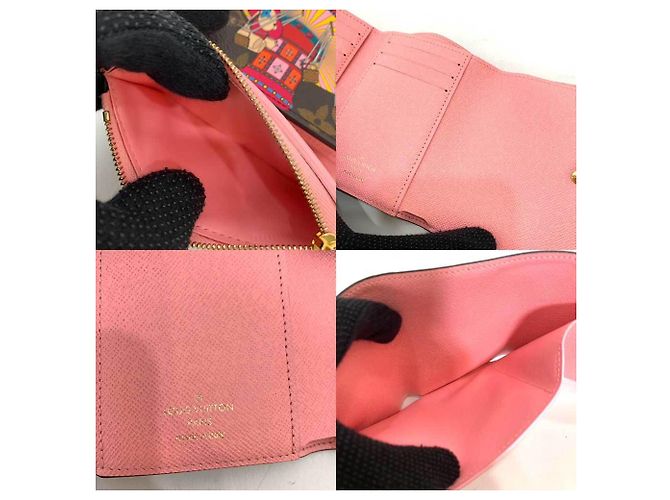 Billetera Trifold Monogram Louis Vuitton Castaño Rosa - vista 7