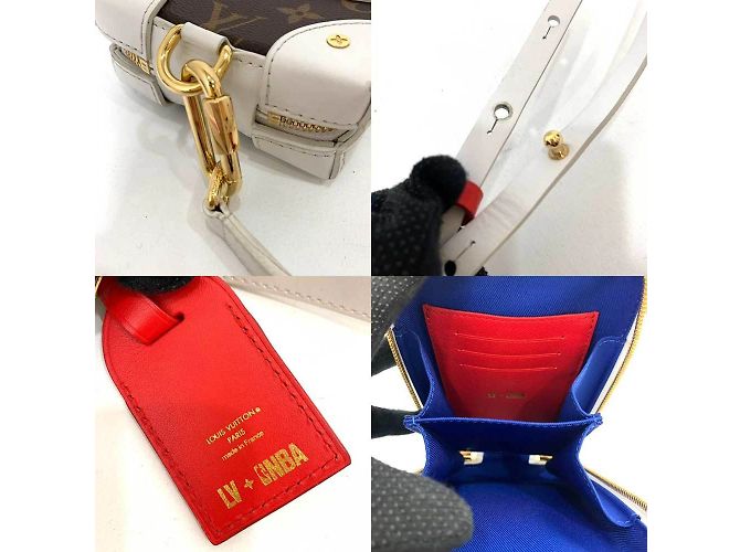 Borsa a Spalla Monogram Louis Vuitton Marrone Bianco - vista 5
