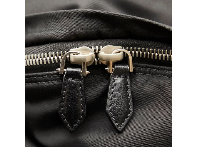 Clutch in nylon e pelle nera Givenchy Nero - vista 6