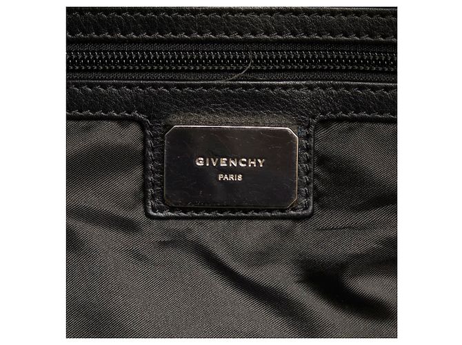 Clutch in nylon e pelle nera Givenchy Nero - vista 9