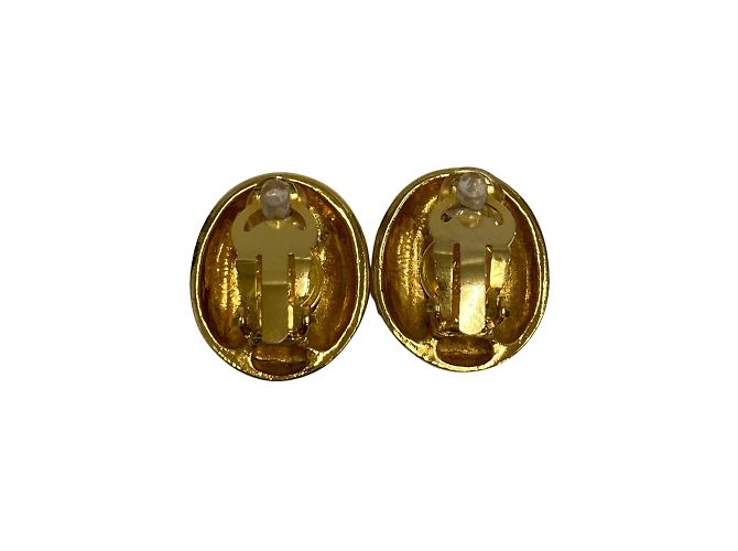 Chanel Vintage Mademoiselle Motif Icon Clip Ohrringe Golden - Ansicht 3