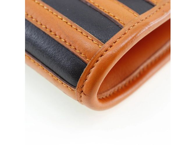 Borsa a spalla in pelle Hermès Nero Arancione - vista 5