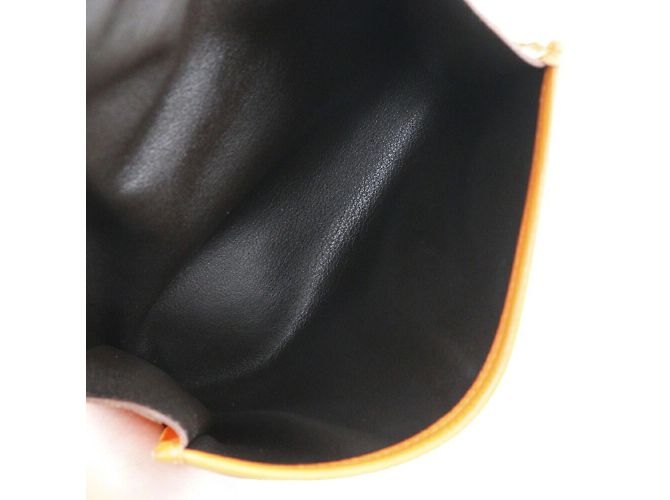 Borsa a spalla in pelle Hermès Nero Arancione - vista 6