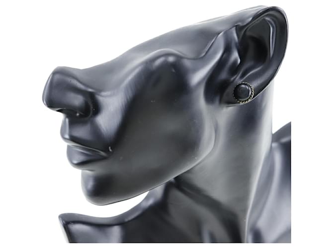 Pendientes de Stud Chanel Coco Mark Negro - vista 2