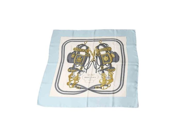Hermès Bufanda de seda azul claro Hermes - vista 2