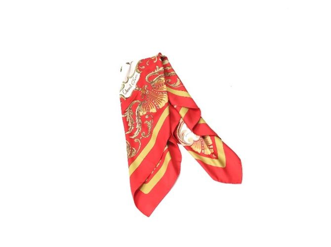 Bufanda de seda roja Carré 90 Cheval Jurc de Hermès - vista 5