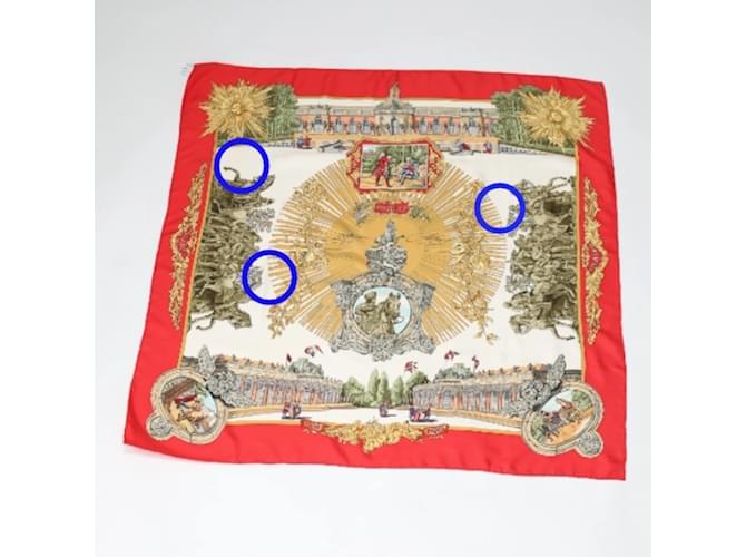 Hermès Sciarpa in seta rossa Hermes Frederic Kare90 Rosso - vista 6
