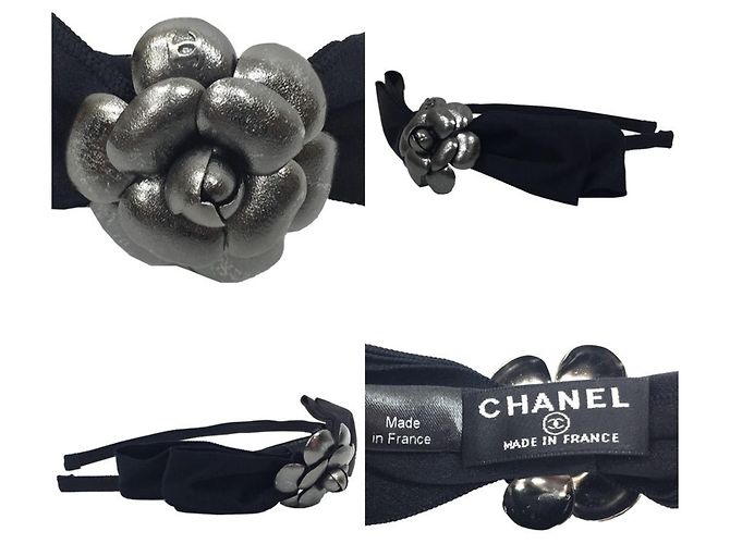 Fascia Camelia Chanel Nero Metallico - vista 3