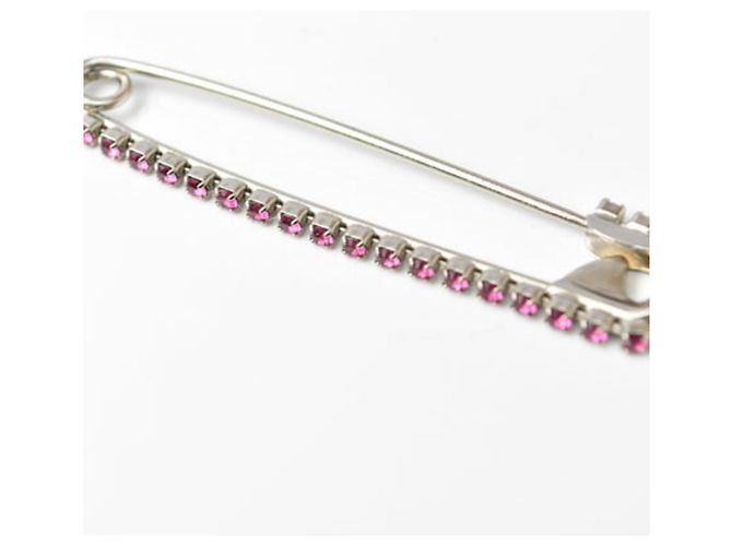 Spilla in strass argento magenta Chanel - vista 3