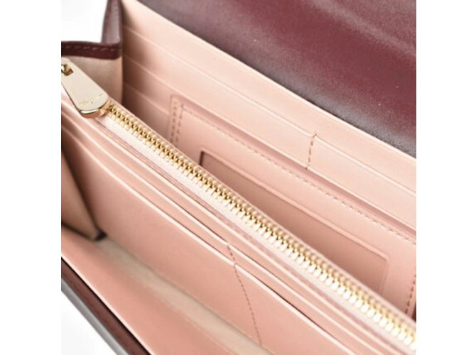 Cartera larga de cuero burdeos Salvatore Ferragamo - vista 6