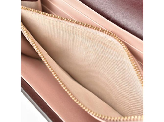Cartera larga de cuero burdeos Salvatore Ferragamo - vista 8