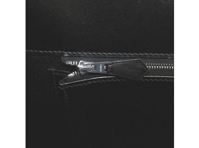 Hermès Borsa Hermes Drag 2 in pelle di vitello nera Nero - vista 8