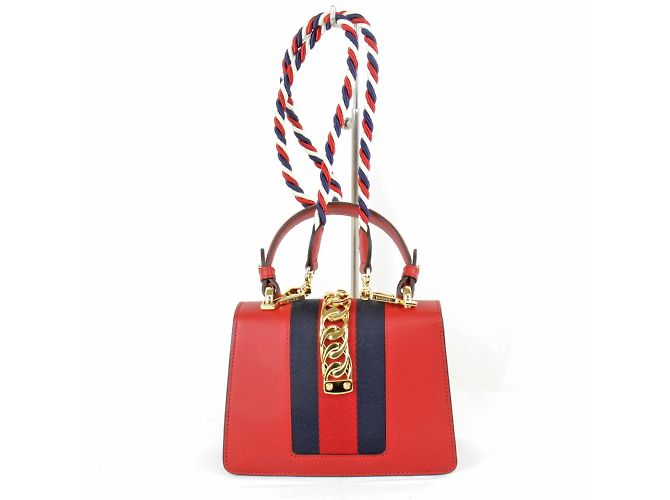 Borsa a Spalla Gucci Sylvie 2WAY Rosso - vista 2