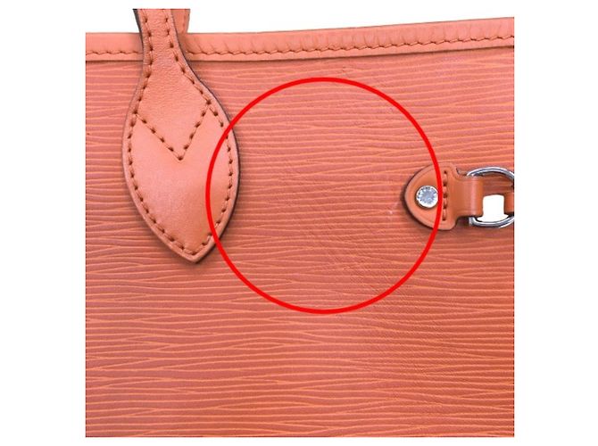 Neverfull Louis Vuitton Epi-Leder Tote Bag Orange - Ansicht 15