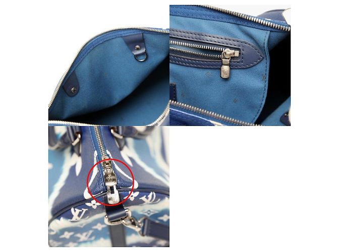 Speedy Borsa a spalla blu Louis Vuitton - vista 20