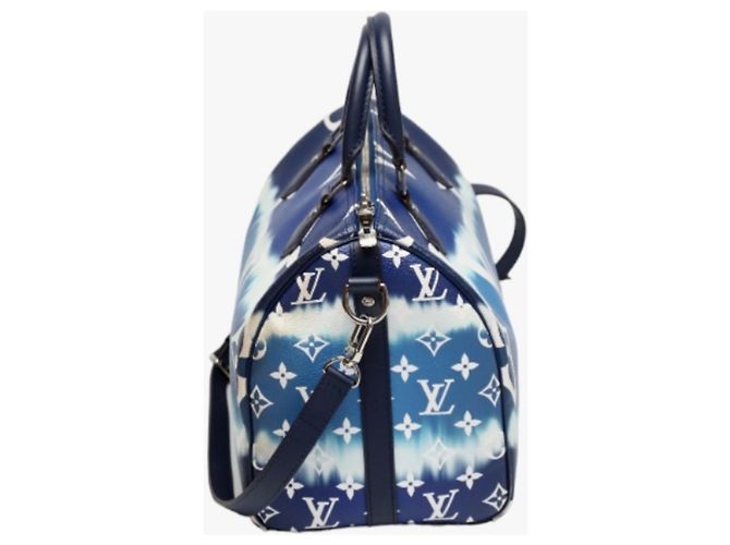 Speedy Borsa a spalla blu Louis Vuitton - vista 5