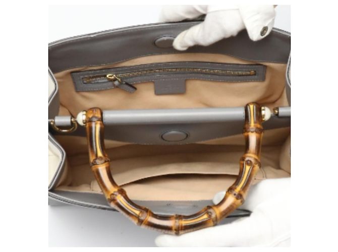 Bamboo Borsa a mano Gucci 2WAY in bambù Marrone - vista 11