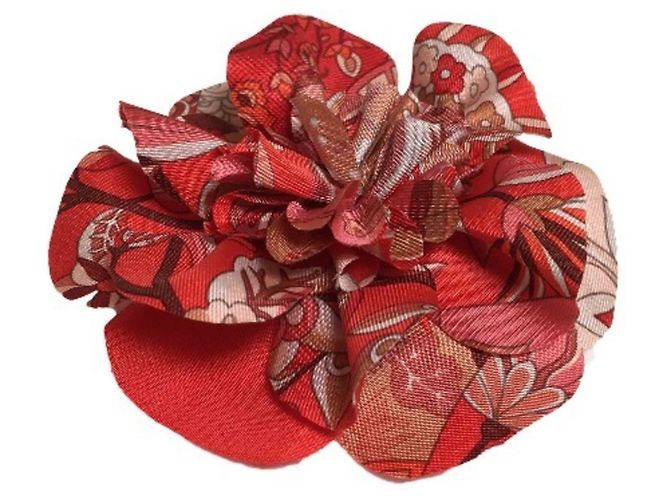 Hermès Spilla Fiore Corsage Rossa Hermes Rosso - vista 3