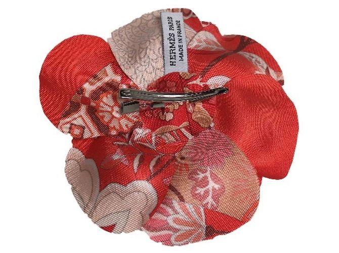 Hermès Spilla Fiore Corsage Rossa Hermes Rosso - vista 4