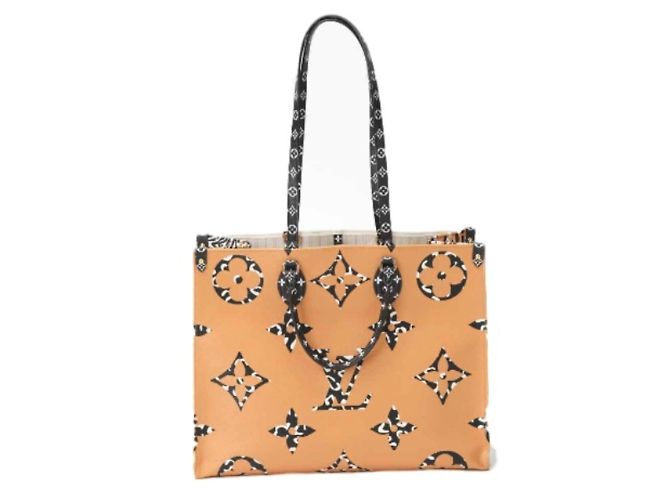Borsa tote On the Go GM Monogram Jungle di Louis Vuitton Bianco Arancione - vista 2