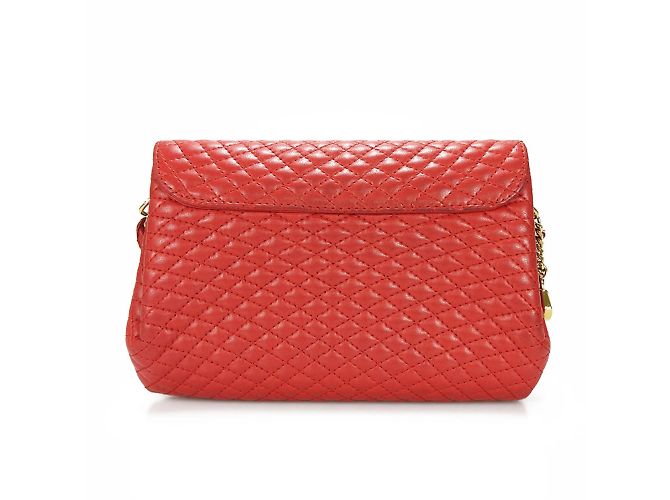 Borsa a spalla in pelle rossa Bally con catena Rosso - vista 2