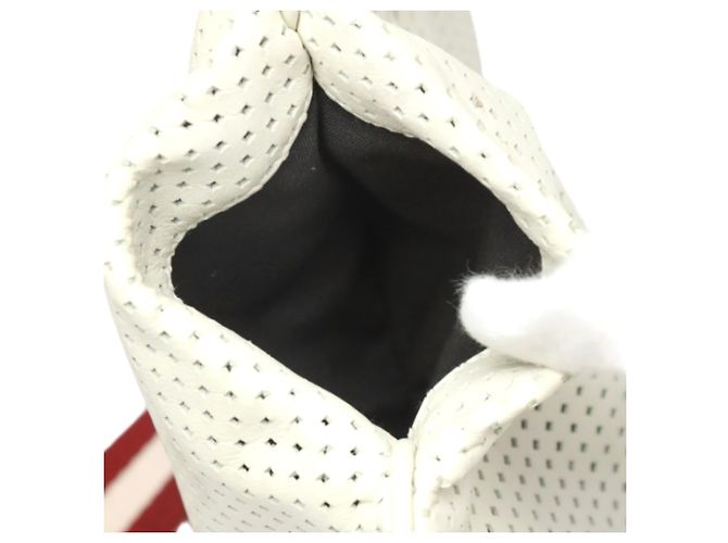 Borsa a tracolla in pelle BALLY Punching Bianco - vista 8
