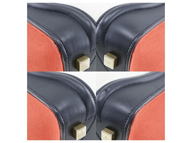 Céline Celine Luggage Handbag Micro Shopper Black Beige Orange - view 4