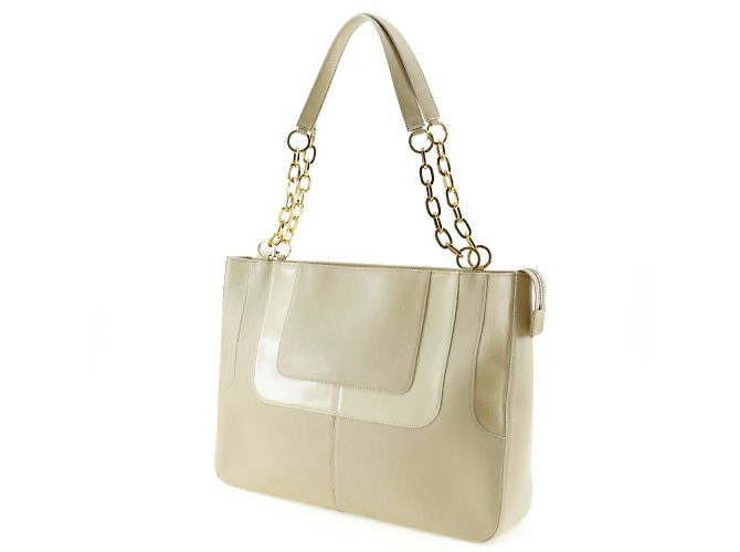 Borsa a spalla in pelle di vitello Versace Beige - vista 2