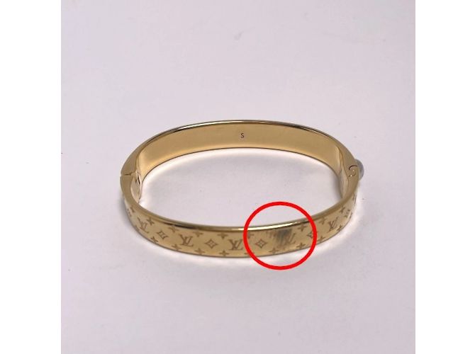 Bracciale rigido dorato Louis Vuitton D'oro - vista 3
