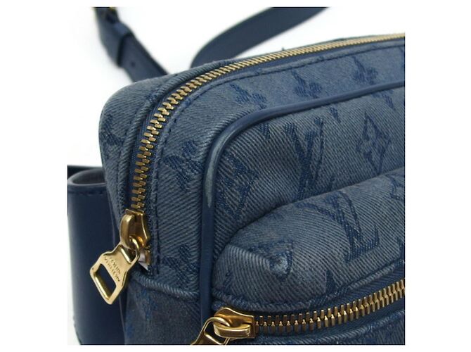 Borsa a spalla in denim Monogram Louis Vuitton Marrone scuro - vista 12
