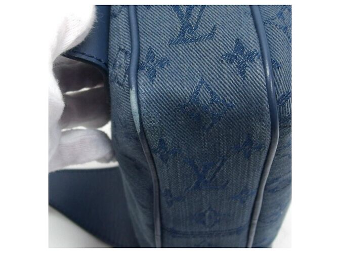 Borsa a spalla in denim Monogram Louis Vuitton Marrone scuro - vista 15