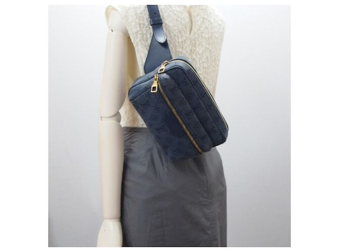 Borsa a spalla in denim Monogram Louis Vuitton Marrone scuro - vista 2
